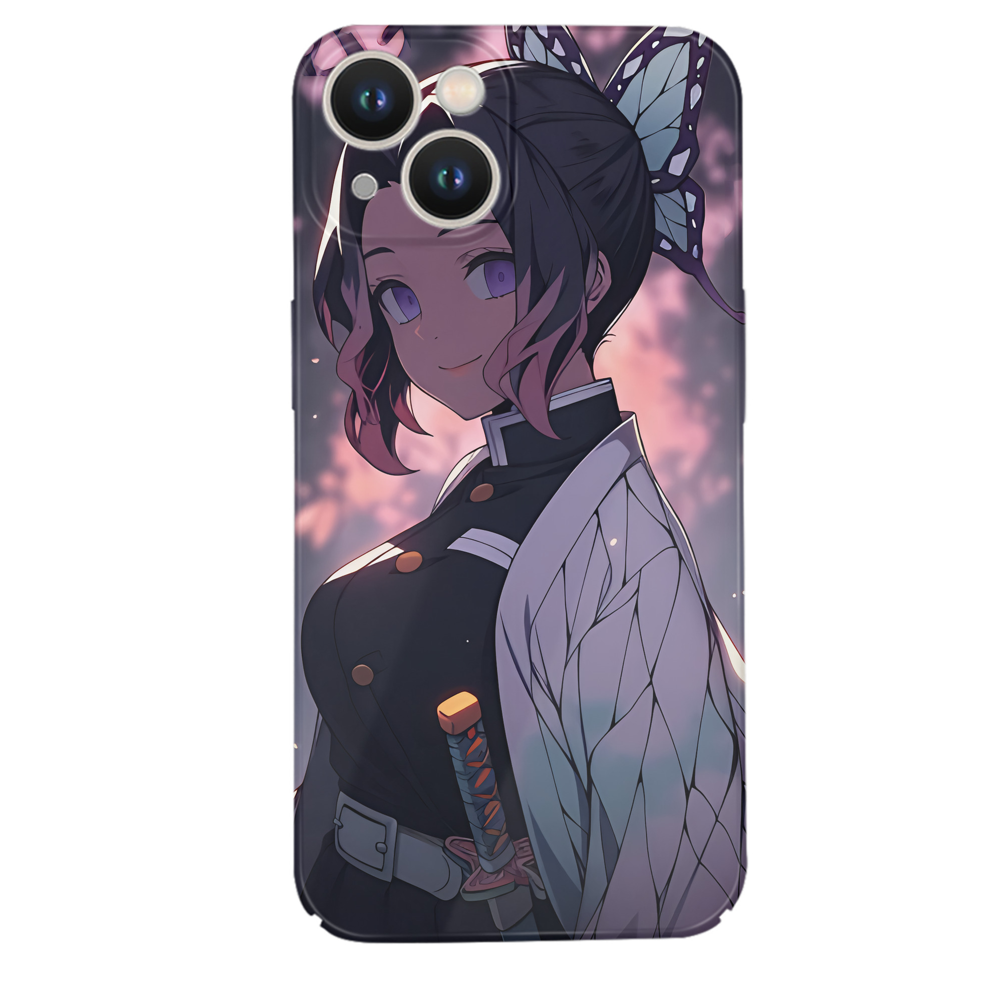 （画像用） 鬼滅の刃（きめつのやいば）蟲柱-胡蝶 しのぶ／こちょう しのぶ Kochou Shinobu 【iPhone 14シリーズ対応】ハードケース